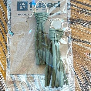 Fused Hawaii Tassel Earings